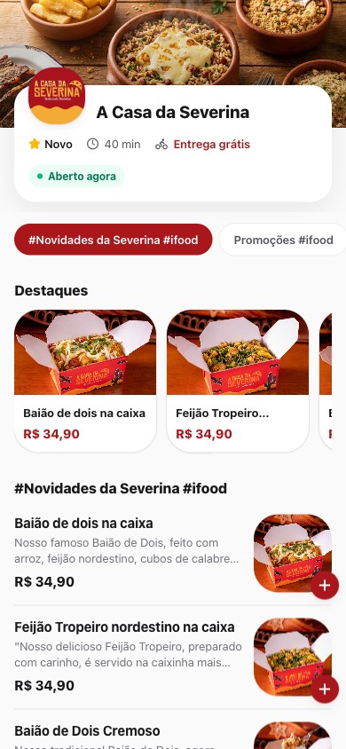 Cardápio Digital no celular